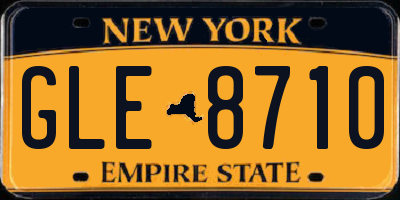 NY license plate GLE8710