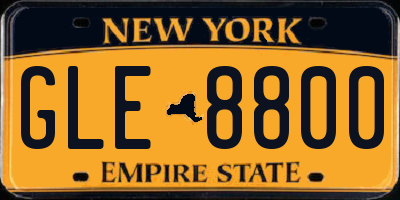 NY license plate GLE8800