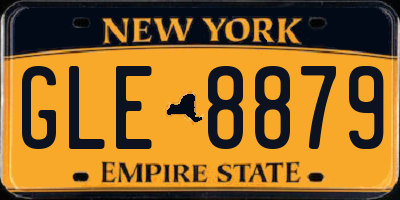 NY license plate GLE8879