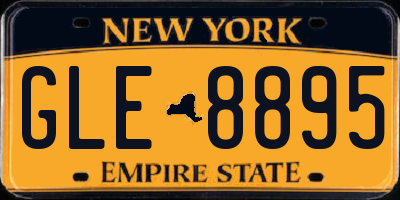 NY license plate GLE8895