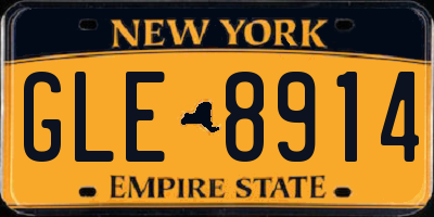 NY license plate GLE8914