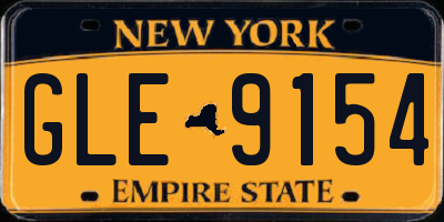 NY license plate GLE9154