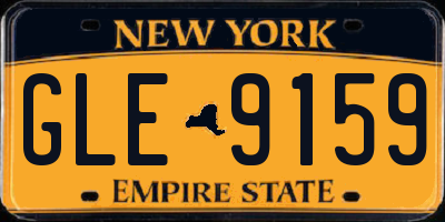 NY license plate GLE9159