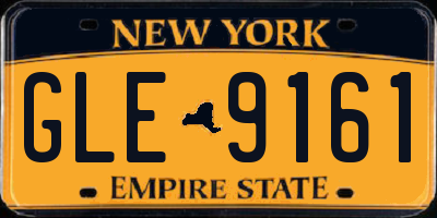 NY license plate GLE9161