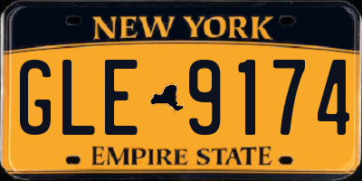 NY license plate GLE9174