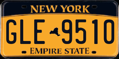 NY license plate GLE9510