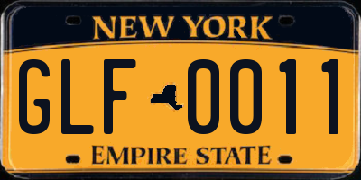 NY license plate GLF0011