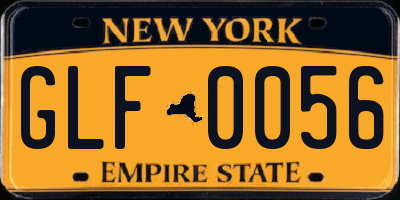 NY license plate GLF0056
