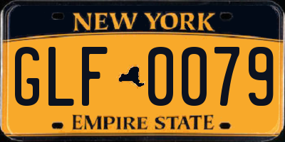 NY license plate GLF0079