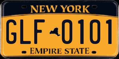 NY license plate GLF0101