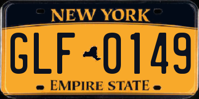 NY license plate GLF0149