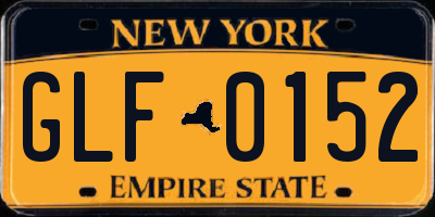 NY license plate GLF0152