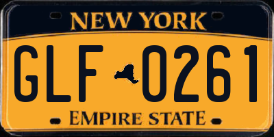 NY license plate GLF0261