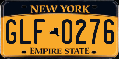 NY license plate GLF0276