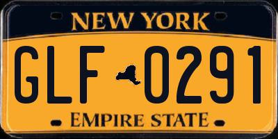 NY license plate GLF0291