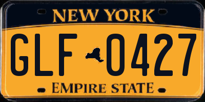 NY license plate GLF0427