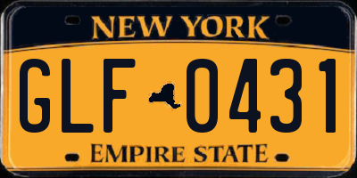 NY license plate GLF0431