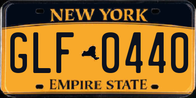 NY license plate GLF0440