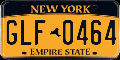 NY license plate GLF0464