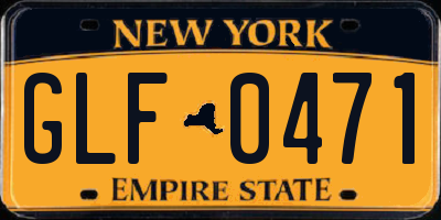 NY license plate GLF0471