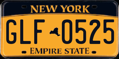 NY license plate GLF0525