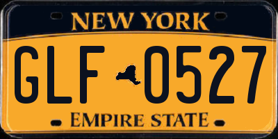 NY license plate GLF0527