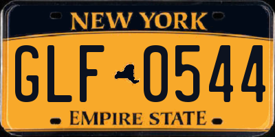 NY license plate GLF0544