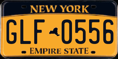 NY license plate GLF0556