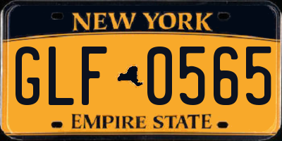 NY license plate GLF0565