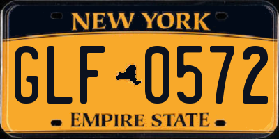 NY license plate GLF0572