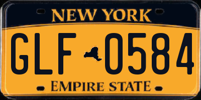NY license plate GLF0584