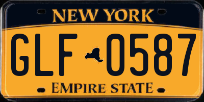 NY license plate GLF0587