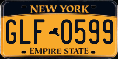 NY license plate GLF0599