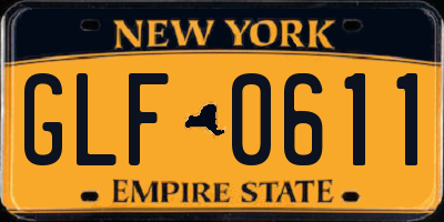 NY license plate GLF0611