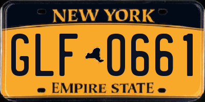 NY license plate GLF0661
