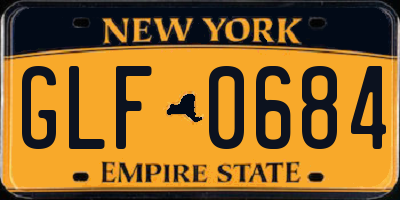 NY license plate GLF0684