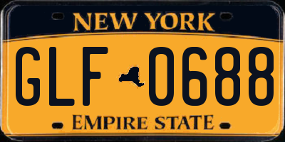 NY license plate GLF0688