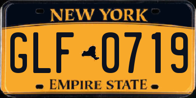 NY license plate GLF0719