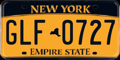 NY license plate GLF0727