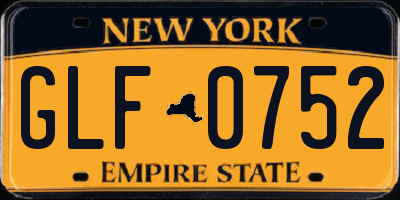NY license plate GLF0752