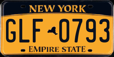 NY license plate GLF0793