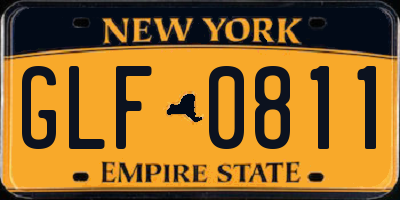NY license plate GLF0811