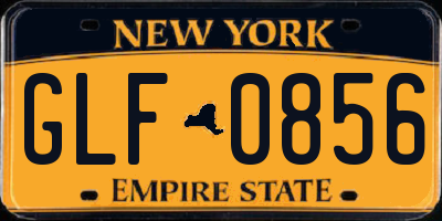 NY license plate GLF0856