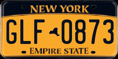 NY license plate GLF0873