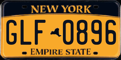 NY license plate GLF0896