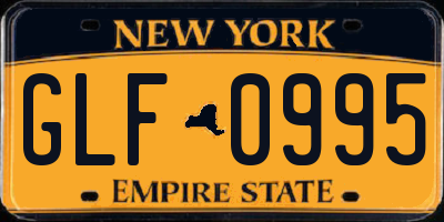 NY license plate GLF0995