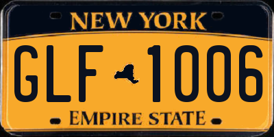 NY license plate GLF1006