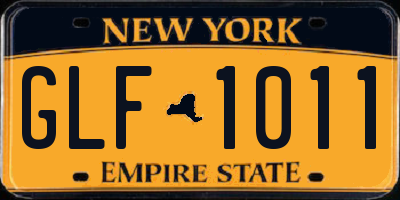 NY license plate GLF1011