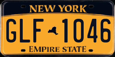 NY license plate GLF1046