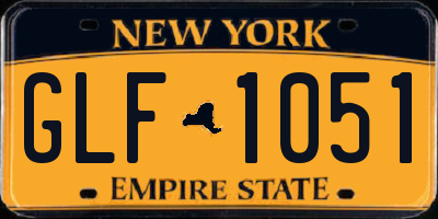 NY license plate GLF1051